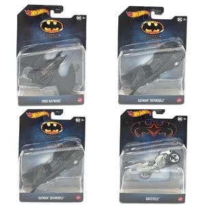 Hot Wheels Premium 1989 Batman Batmobile Batwing 1997 Batman & Robin Batcycle